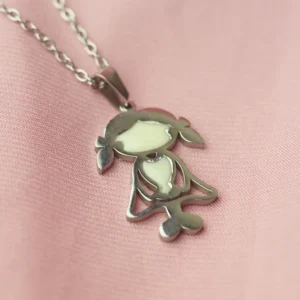 Colgante niña de leche materna